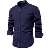 HULIANFU 2025 Spring and summer new trendy business shirt men's cotton and linen casual Japanese fashion solid color long-sleeved shirt men's beauty size