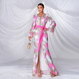 2025 Middle East Saudi Arabia Apparel Hot Trade Popular and  V-neck sequined Muslim evening dress dress women's clothing