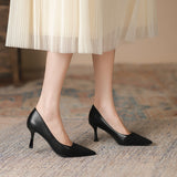 2025 775-39 high heels 2025 summer new Korean version color matching stiletto single shoes women's commuting light mouth pointed women's shoes