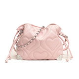 HULIANFU 2025 This year, the popular super-hot niche bag women's popular new autumn versatile messenger bag single shoulder pleated bucket bag