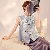 spring new Chinese jacquard embroidered buckle vest women's temperament versatile design vest N2070