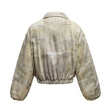K25 n retro popular winter trend 3D printing design men's warm thickened short and wide version cotton jacket