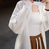 2025 Mulberry Silk Acetate Shirt Macaron 6 Colors, Thin Sunscreen Shirt Pink Purple Top  White Shirt Women's Clothing