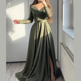 HULIANFU popular Cross-border chest wrap ruffle edge red, black and green mid-waist solid color temperament lace long dress evening dress
