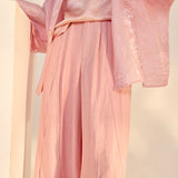 New Chinese style new national style ultra loose split design wide leg pants popular summer fashion trousers women M4120