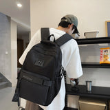 2025 Trend Student School Bag Male Large Capacity High School Student Leisure Backpack College Student Light Leisure Travel Backpack