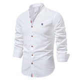 HULIANFU 2025 Spring and summer new trendy business shirt men's cotton and linen casual Japanese fashion solid color long-sleeved shirt men's beauty size
