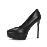 2025 136-3 Cross-border sexy waterproof table high heels for women who are not tired of feet temperament pointed thin heels super high heels 12CM