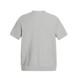 MFY223 n street niche deconstruction old money style high-end sense solid color design men's loose knitted sweater T-shirt