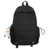 2025 Backpack Female Premium Sense Backpack Large Capacity Casual Japanese Backpack Solid Color School Season Junior and High School Student School Bag