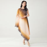 2025 Hot trade  dress summer women's high-end dress dress loose large size fashion gradual change irregular temperament long dress
