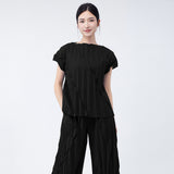 2025 short-sleeved T-shirt women's clothing 2025 new solid color simple and versatile loose and thin commuter jumper top