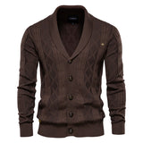 HULIANFU 2025 popular autumn and winter sweater men's new casual knitted sweater, men's jacket fashionable casual splicing men's sweater