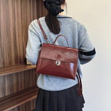 2025 popular new niche design women's bag fashionable texture women's handbag high-end backpack simple casual bag