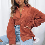 2025 autumn hot-selling new loose-fitting top women's fashion street photography Internet celebrity single-breasted cardigan long-sleeved top