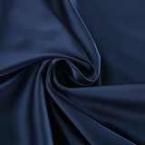 2025 Autumn and winter elegant blue temperament thin soft matte satin irregular collar long sleeve slim short dress women