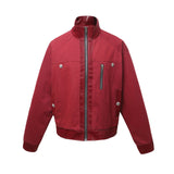 K40 n Vintage  Spring Neutral Street Python Pattern Splicing Premium Men's Loose Jacket