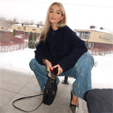 2025 Hot Trade Spice Girls High Street Rhinestones Meteor Design Low Waist Jeans Rough Edge High Sense Autumn and Winter Straight Wide Legs