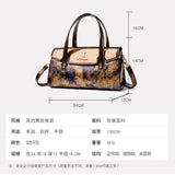 2025 bag women's popular new fashion inkjet printing handbag simple temperament retro large-capacity shoulder bag