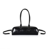 2025 Baguette bag popular new glossy versatile messenger bag simple fashion handbag large capacity casual shoulder bag