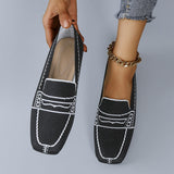 hulianfu Women Flat Pump Shoes Spring Ladies Flying Woven Shallow Slip-on Single Shoes Women Casual Lazy Peas Shoes Zapatos de mujer