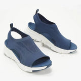 hulianfu New Women's Casual Shoes Light Comfort Platform Wedge Beach Sandals Fly Woven Mesh Fish Mouth Open Toe Slippers Zapatos Nina