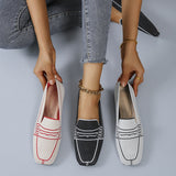 hulianfu Women Flat Pump Shoes Spring Ladies Flying Woven Shallow Slip-on Single Shoes Women Casual Lazy Peas Shoes Zapatos de mujer