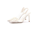 hulianfu New Woman Pink Pumps Luxury Designer Metal Pointed Stiletto Shallow Mouth Single Shoes High Heels Women Green Party Shoes