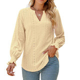 New Solid Blouses For Women Fashion Hollow Out V Neck Short Sleeve Elegant Office Work Ladies Shirt Tops Casual Blouse