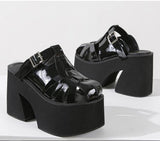 11CM Super High Heels Platform Slippers High Heel Slippers Walking Punk Pumps Fashion Wedges High Heels Platform Woman Shoes
