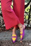 hulianfu Sandals Women Summer  Casual College Mixed Color Buckle Empty Fashion Pointy Simplicity Elegant Woman Shoes With Low Heels