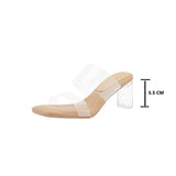hulianfu ZA Transparent High Heels Sandals Elegant Women Shoes News Summer Fashion Party  Comfortable PVC Pumps Female Shoes Size 32-44
