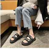 hulianfu  Women Fashion Sandals Summer New Flat  Embroidery  Casual Roman Designer Shoes Platform Sandal