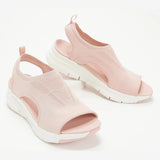 hulianfu New Women's Casual Shoes Light Comfort Platform Wedge Beach Sandals Fly Woven Mesh Fish Mouth Open Toe Slippers Zapatos Nina