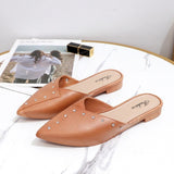 New Fashion Low Heel Slippers Summer Outer Wear Baotou Strap Heel Shoes All-match One-Piece