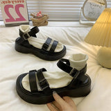 2024 Summer Causal Ladies Flat shoes woman Flat Platform Sandals Women Open Toe Gladiator wedges Women Shoes sandals