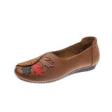 hulianfu Large Size Loafers Ladies Casual Flats Spring Autumn Retro Comfortable Soft Bottom Round Head Work Shoes Chaussures Femmes