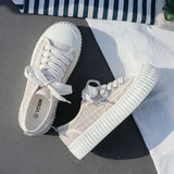 Shoes for Women Canvas Low Woman Footwear White Round Toe 39 Trends  Vulcanized Offers Free Shipping Cheap New Arrival Offer