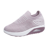 hulianfu Outdoor Running Sneakers Air Cushion Increase Sports Casual Shoes Mesh Breathable Ladies Footwear Zapatillas Deportivas Mujer