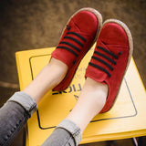 hulianfu Women's Shoes Flat Bottom Lace-Up Loafers Ladies New Autumn Casual Outdoor Lazy Shoes Comfortable Light Solid Color Flat Shoes