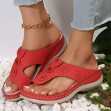 Fashion Clip Toe Wedge Slippers Women Summer Beach Platform Flip Flops Woman Plus Size Lightweight Non Slip Casual Sandals