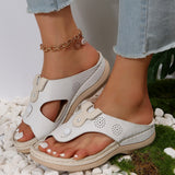 Fashion Clip Toe Wedge Slippers Women Summer Beach Platform Flip Flops Woman Plus Size Lightweight Non Slip Casual Sandals