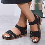 hulianfu Lightweight Wedge Sandals for Women Summer  Casual Non Slip Walking Shoes Woman Comfortbale Platform Beach Sandalias Mujer
