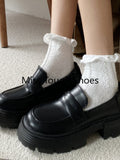 hulianfu Ladie Lolita Flat Shoes Women College Leather Platform High Quality Shoes Style School Girls Jk Uniform Thick Sole Shoes Female