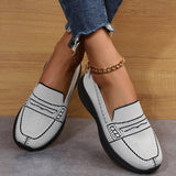 hulianfu Women Flat Pump Shoes Spring Ladies Flying Woven Shallow Slip-on Single Shoes Women Casual Lazy Peas Shoes Zapatos de mujer