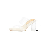 hulianfu ZA Transparent High Heels Sandals Elegant Women Shoes News Summer Fashion Party  Comfortable PVC Pumps Female Shoes Size 32-44