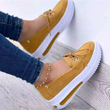 hulianfu Shoes Women's Summer Platform Sport Casual Shoes Lace-up Flats Plus Size 43 Comfort Non Slip Women Loafers Vulcanize Shoes