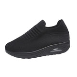 hulianfu Outdoor Running Sneakers Air Cushion Increase Sports Casual Shoes Mesh Breathable Ladies Footwear Zapatillas Deportivas Mujer