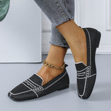 hulianfu Women Flat Pump Shoes Spring Ladies Flying Woven Shallow Slip-on Single Shoes Women Casual Lazy Peas Shoes Zapatos de mujer