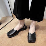 New Summer Square Toe Pleated Elastic Sandals Fashion Women's Slippers Women's Digging Toe Sandals Women's Designer Sandals